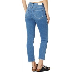 PAIGE Cindy Crop in Simple Life Distressed size 34